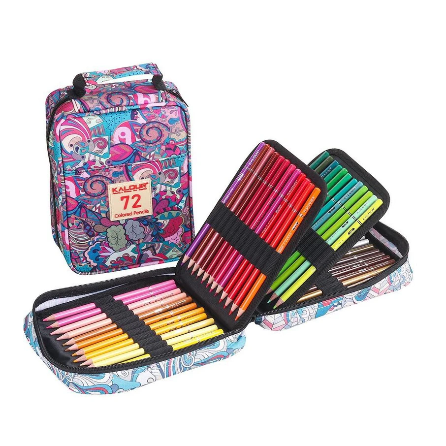 مدادرنگی کالور 72 رنگ کیف پارچه ای